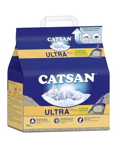 Наполнитель для кошачьего туалета Ultra Plus комкующийся 10 л Catsan