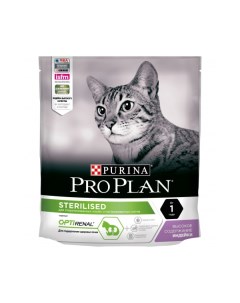 Сухой корм для кошек Sterilised Optirenal индейка 0 4кг Pro plan