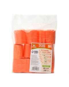 Пакеты для уборки за собаками БИО 20х30 см 8 мкм 12х20 шт оранжевый Пижон