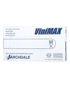 Перчатки виниловые бесцветные размер M Archdale