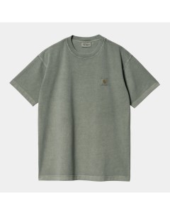Футболка S S Vista T Shirt Smoke Green Garment Dyed Carhartt wip