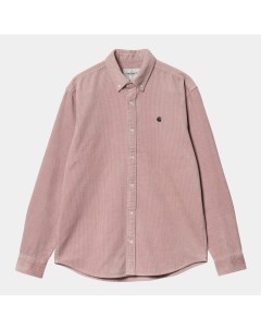 Рубашка L S Madison Cord Shirt Glassy Pink Black Carhartt wip