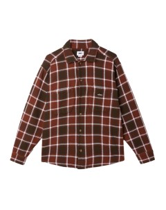 Рубашка Bigwig Plaid Woven Sepia Multi 2024 Obey