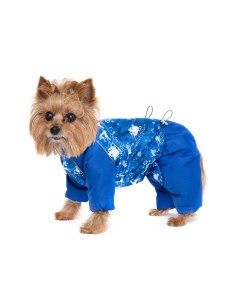 Комбинезон для собак Снежинка р 28 мальчик олени принт синий Osso fashion