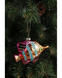 Стеклянная елочная игрушка Рыба бабочка Holiday classics