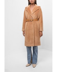 Плюшевое пальто с поясом Belucci