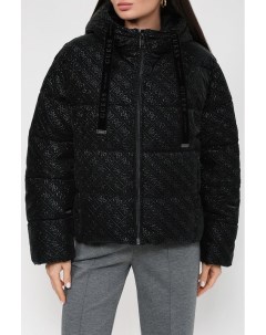Куртка утепленная с капюшоном и принтом бренда Guess