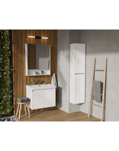 Мебель для ванной Сканди Doors 70 см белая глянцевая матовая Акватон