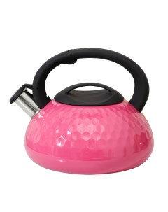 Чайник со свистком Glow 3 л индукция ручка soft touch цвет розовый Magistro