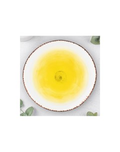 Тарелка для закуски Кантри желтая 21х21х2 см Elan gallery
