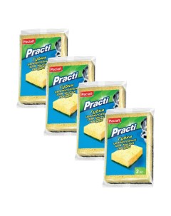 Губки для посуды Practi целлюлозные 2 шт х 4 упаковки Paclan