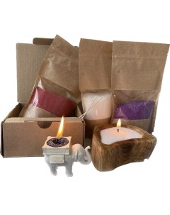 Свеча насыпная в гранулах деревянный подсвечник Candle-magic