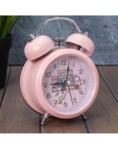 Часы будильник Voyage розовый Nobrand