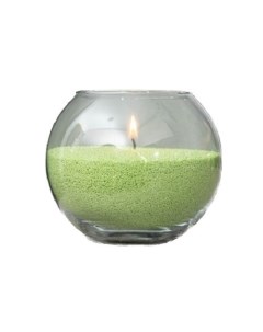 Насыпная свеча в гранулах ваза Шар восковая зеленая Candle-magic