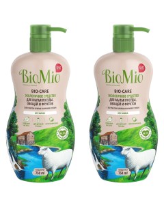 Экологичное средство для мытья посуды гель в том числе детской концентрат 750мл 2шт Biomio
