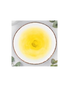 Тарелка для закуски Кантри желтая 18 2х18 2х2 см Elan gallery