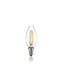 Лампа филаментная ideal lux Oliva С35 Свеча 4Вт 470Лм 3000К CRI80 Е14 230В 101224 Ideal lux s.r.l.