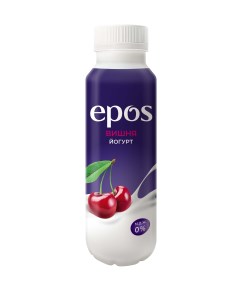 Питьевой йогурт с вишней обезжиренный БЗМЖ 250 г Epos