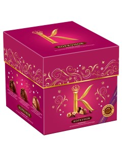 Новогодний подарочный набор коллекция конфет из темного и молочного шоколада 91г Коркунов
