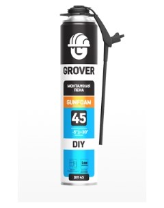 Пена монтажная Grover DIY45 проф всесезон 0_7л Grovers