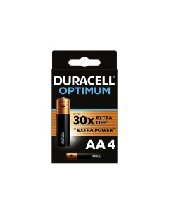 Батарейка AA LR6 1 5V блистер 4шт цена за 1шт Alkaline Optimum Power Duracell