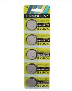 Батарейка CR2032 BL 5 1 штука Ergolux