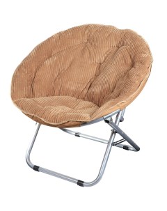 Кресло складное 80х84х78 см Гриб Комфорт коричневое вельвет 100 кг Green days