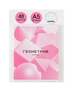 Предметная тетрадь 48 листов Розовая Серия Геометрия Artfox study