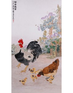 Набор для вышивания крестом Набор для вышивания Куриное семейство арт 2030805 Xiu crafts