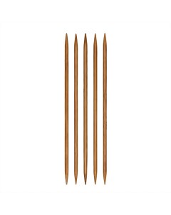 Спицы для вязания 5 ти комплектный бамбук 5 0 мм 20 см 5 шт карамельные Gamma