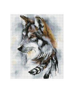 Алмазная мозаика Волчья мудрость 40х50 см Три совы