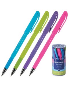 Ручка гелевая стираемая DeleteWrite Горошек 0 5мм синяя 24шт Bruno visconti