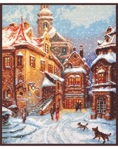 Набор для вышивания А снег идёт по мотивам картины Георга Янни 21х27 см арт 07 0 Палитра