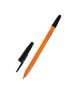 Ручка шариковая 0 7 мм черная корпус оранжевый с черным колпачком 100шт Calligrata