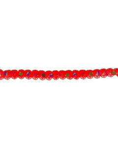 Тесьма декоративная гипюровая красная с пайетками 1 3 см 548 м Страна карнавалия