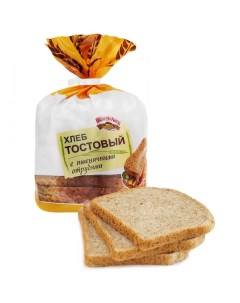 Хлеб тостовый с пшеничными отрубями нарезка 450 г Щелковохлеб