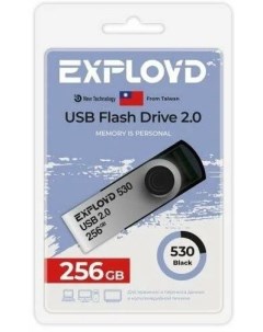 Накопитель USB 2 0 256GB EX 256GB 530 Black 530 чёрный Exployd
