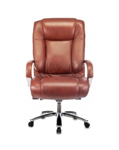 Кресло офисное T 9925SL руководителя цвет светло коричневый Leather Eichel кожа крестовина металл хр Бюрократ
