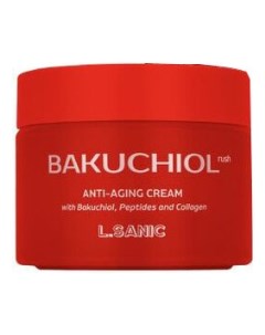 Антивозрастной крем с бакучиолом пептидами и коллагеном Bakuchiol Rush Anti Aging Cream 50мл L'sanic