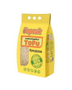 Наполнитель для кошачьего туалета Tofu комкующийся кукурузный 4 54л Барсик