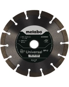 Алмазный диск 624309000 универсальный 180мм 2 3мм 22 2мм 1шт Metabo