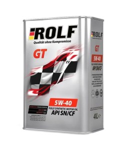 Моторное масло GT SAE 5W 40 4л синтетическое Rolf