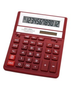 Калькулятор SDC 888XRD 12 разрядный красный Citizen