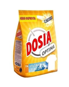 Стиральный порошок Optima Альпийская Свежесть универсал 1 2кг белое и цветное белье Dosia