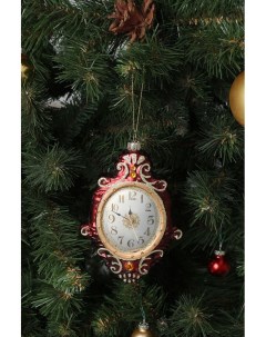 Стеклянная елочная игрушка Часы Holiday classics
