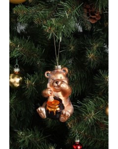 Стеклянная елочная игрушка Медвежонок Holiday classics