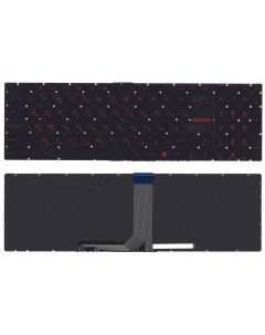 Клавиатура для MSI GT72 GS60 GS70 GP62 GL72 GE72 черная с поддержкой красной подсветки Vbparts