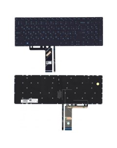 Клавиатура для Lenovo IdeaPad L340 15 Series черная с голубой подсветкой Sino power