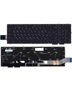 Клавиатура для Dell Alienware M15 R1 2018 черная с подсветкой Sino power