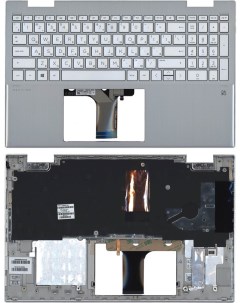 Клавиатура для HP Pavilion 15 ER топкейс серый Vbparts